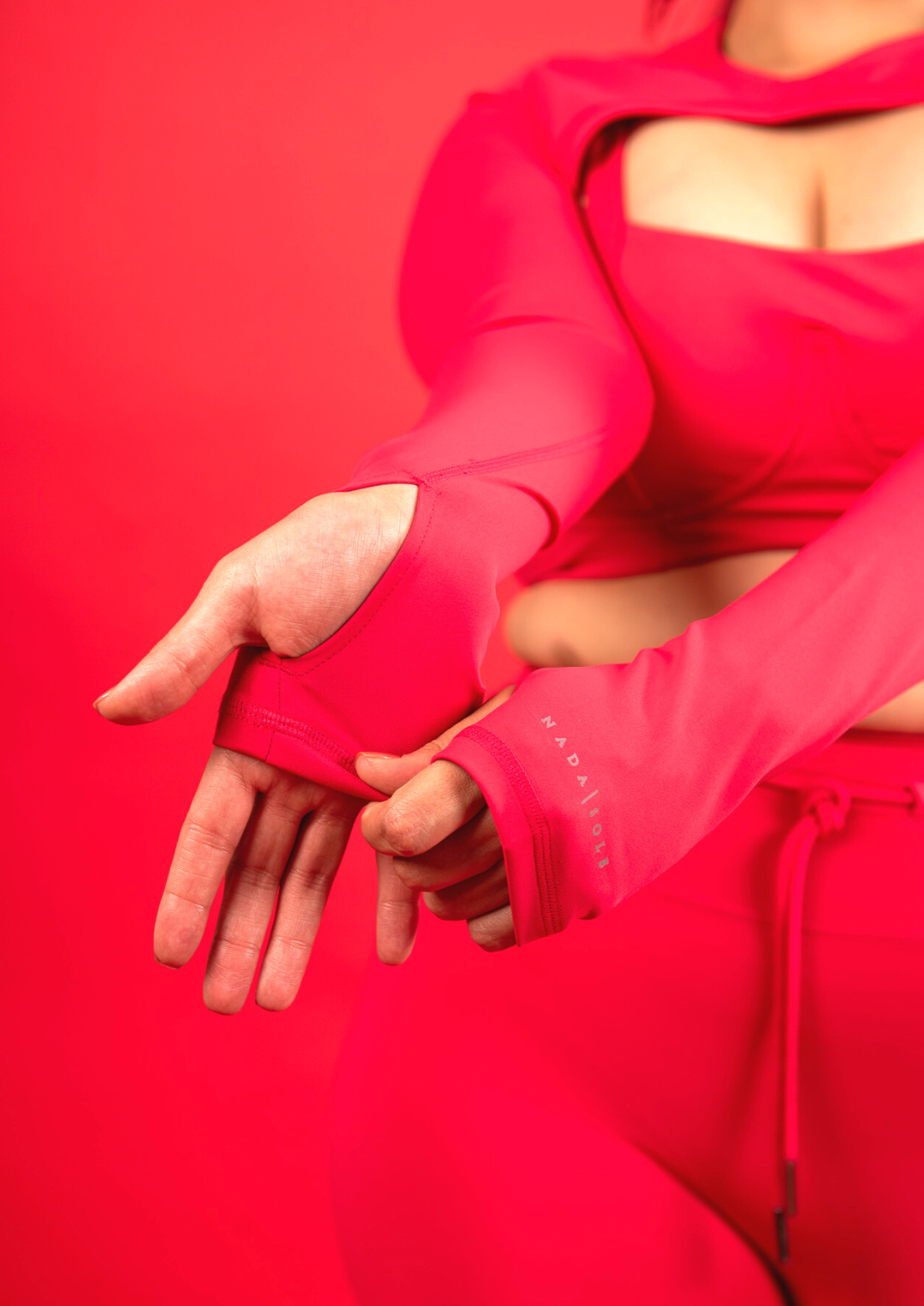Olivia Long Sleeve Ultra Shrug Top | Spanish Crimson